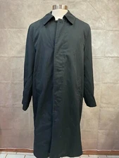 Whaling Mfg Co. Men's Black Trench Coat Long Sleeve