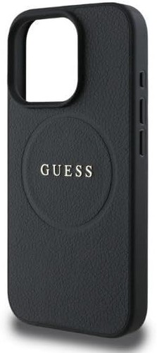 Guess PU Grained Classic Logo Case with MagSafe for iphone 16 Pro 6.3" Black New - Picture 2 of 4