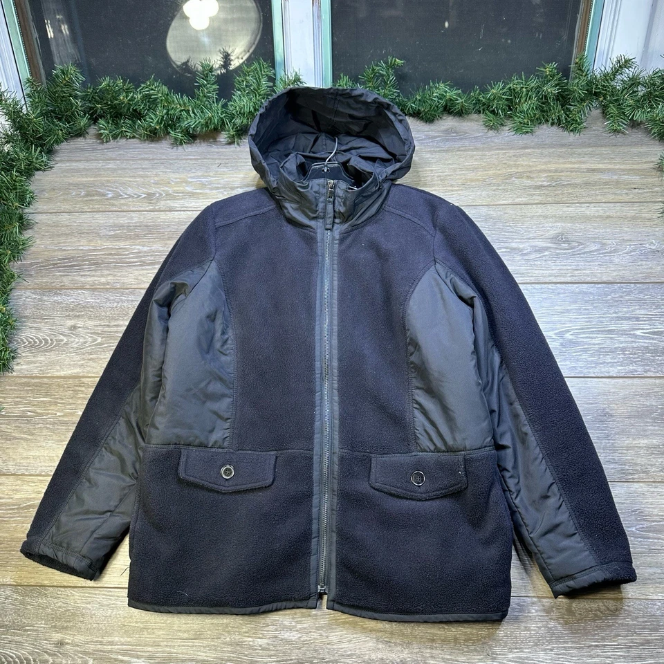 Style&Co Jacket size Large Petites Womens Sport Coat Zip Tuck Away Hoodie - Image 3 of 4