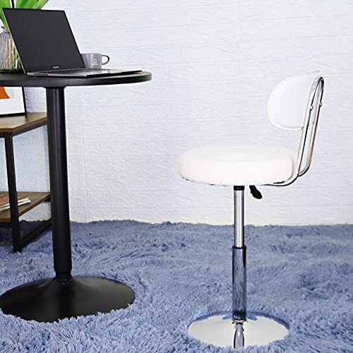 Leather Stool for Spa Salon Manicure with Backrest Counter Stool - Picture 7 of 7