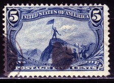 USED #288 5¢ TRANS-MISSISSIPPI EXPOSITION. MEDIUM FINE 2. SCV $25