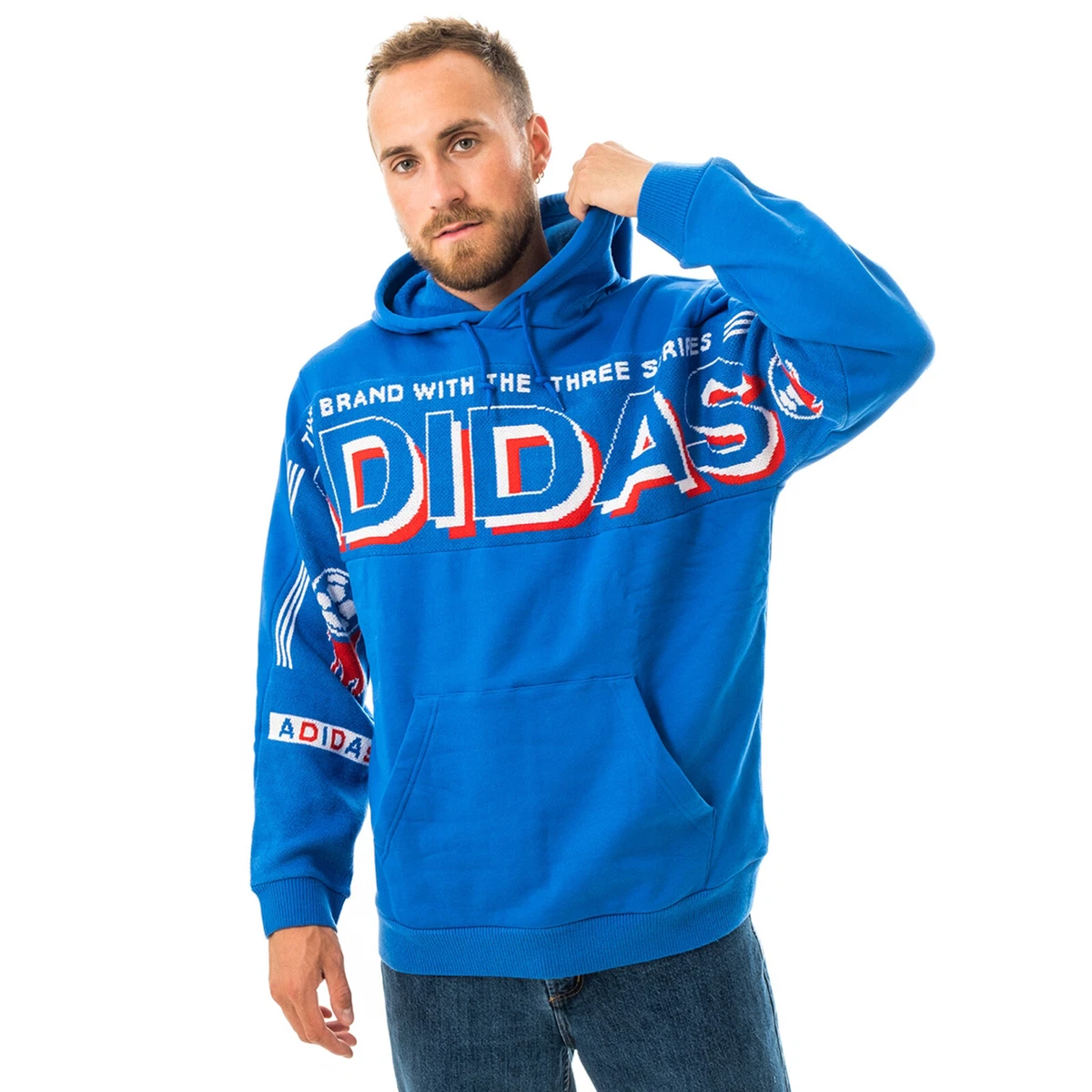 adidas Originals Real Scarf Hoodie Hoodie Knit Insert ED7008 Blue