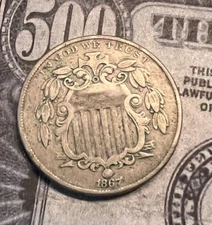 1867 Shield Type Nickel - HIGH GRADE - Great Find