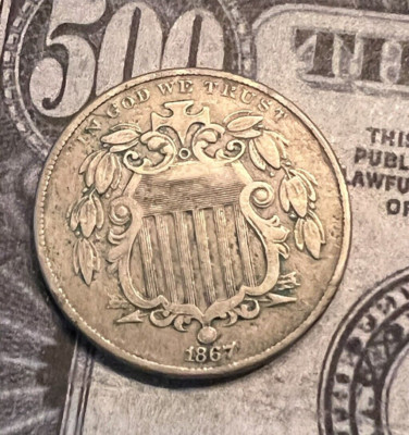 1867 Shield Type Nickel - HIGH GRADE - Great Find