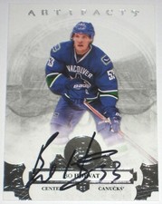 BO HORVAT SIGNED 17-18 UPPER DECK ARTIFACTS VANCOUVER CANUCKS CARD AUTOGRAPH!!