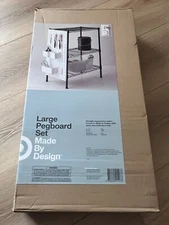 Large Pegboard Set Made by Design 13 x 26 Cups pegs hooks bungee cord +++
