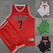 SLAM DUNK SHOHOKU Basketball Team Jersey Ryota Miyagi No.7 Vest Tops Shorts Set