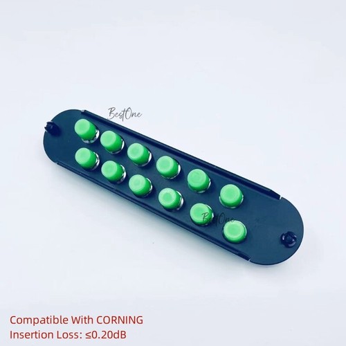 CCH Optical Fiber Panel 12 FC APC SM OS2 Adapter Compatible CORNING CCH-CP12-21 - Picture 6 of 8