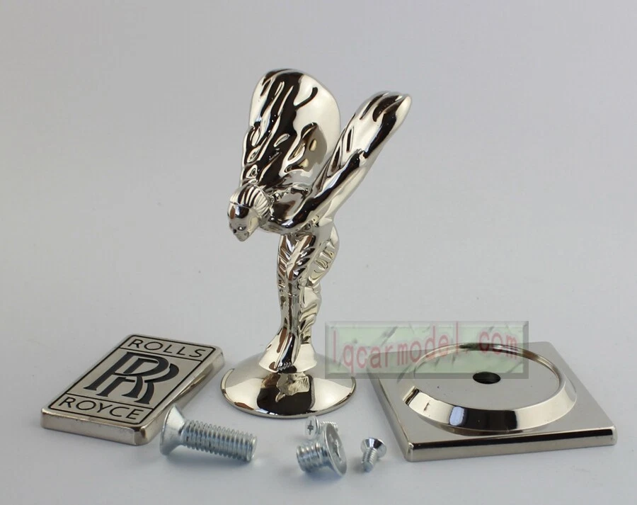 1:1 Scale Rolls Royce Fabulous hood Ornament Mascot Silver Metal Model - Image 3 of 4