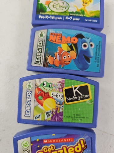LeapFrog Leapster Cartridges Kindergarten Finding Nemo Disney Fairies GPuzzled - Picture 4 of 6