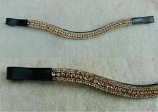 Browband 5 Rows Mega Bling all the way Topaz Crystal Horse Size all