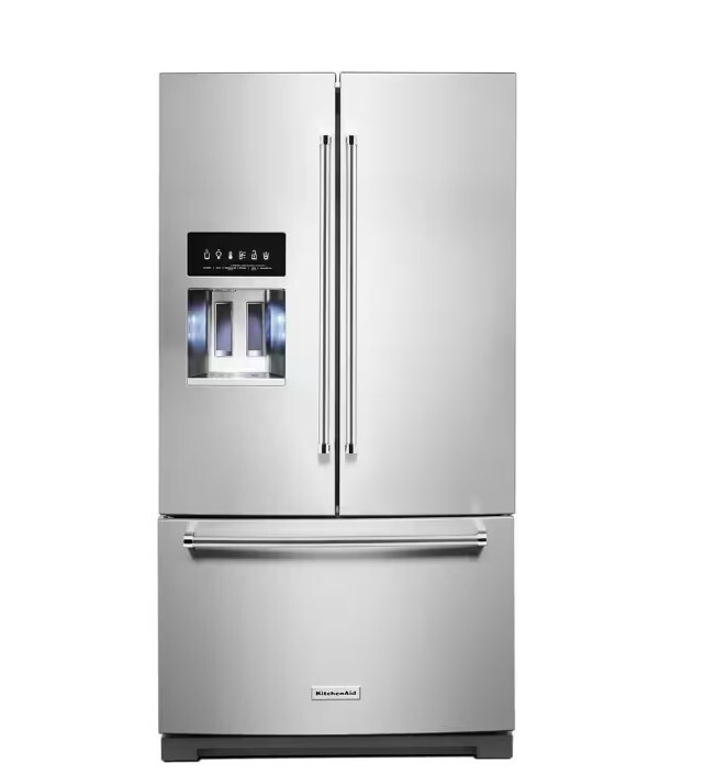 NEW KitchenAid 36" 26.8 cu. ft. French Door Refrigerator - KRFF577KPS