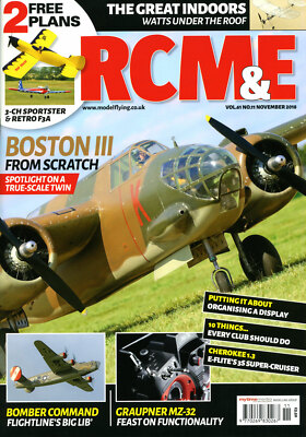 RCM&E, Nov 2018; Sportster & F3A (Free Plans), Scratch Boston, MZ-32, E-Flite 3S
