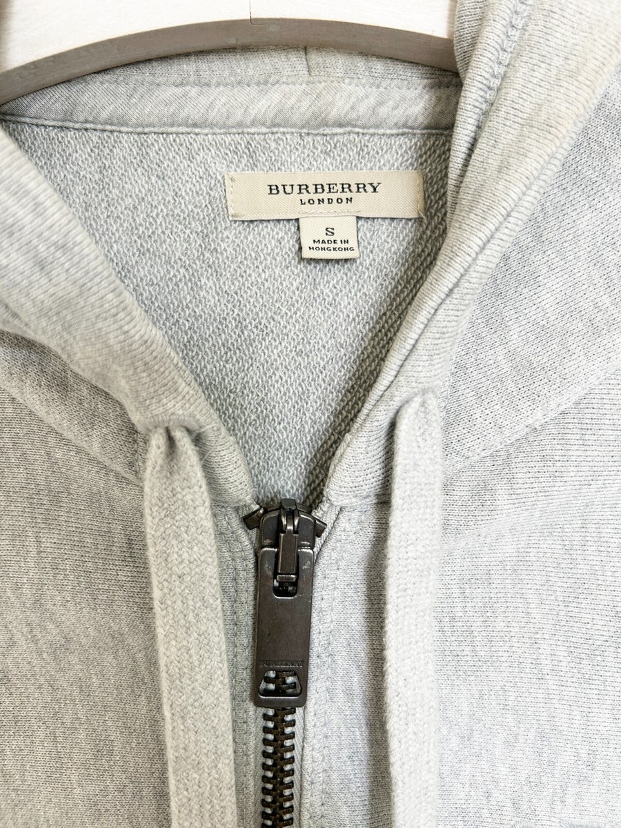 Vintage Burberry Men London Full Zip hoodie Sweater Grey Vintage Burberry Men London Full Zip hoodie Sweater Grey