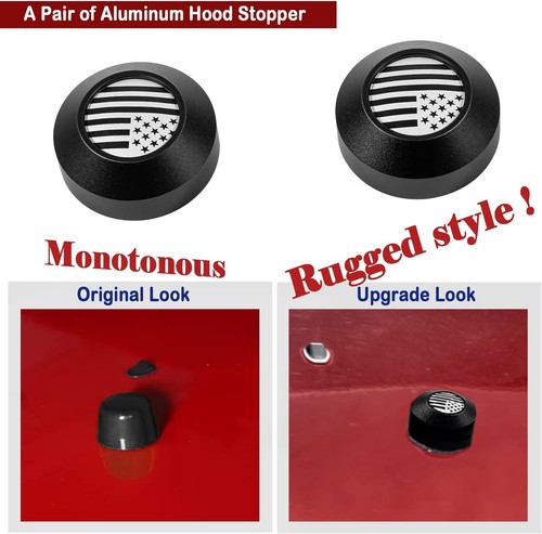 Hood Footman's Loop Bracket Bar Decoration Kit for Jeep JKU JK Sahara Unlimited - Picture 5 of 8