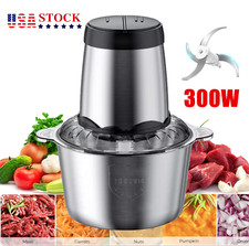 Electric Food Chopper Electric Stainless Steel Processor Meat Grinder Mixer 300W