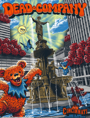 Dead and Company Poster 6/13/2023 Cincinnati OH Signed