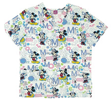 Wonderful World Disney Mickey Minnie Mouse How Many Turtles Scrub Top SMALL