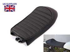 Black Motorcycle Seat Saddle for Scrambler Brat Bike Cafe Racer Streetfighter