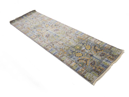 Handmade Tree of Life Floral Runner Rug Oushak Chobi Oriental Carpet 2’6X8 ft - Picture 5 of 18