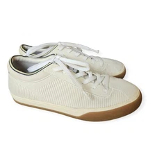 Rothy's Womens The Lace Up Off White Vanilla Mesh Tennis Sneakers Shoes Sz 8