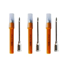 Veterinary Aluminum Hub Needle, 14G x 1 1/2 inch (38 mm), Individual Sheath,... 