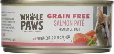 Whole Paws Grain Free Wet Cat Food Salmon Paté Loaf 5.5 Ounce