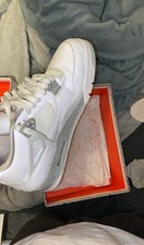 Authentic Nike Air Jordan 4 Retro White Oreo White Athletic Shoe M 11