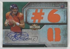 2012 Topps Triple Threads Emerald 30/50 Brock Osweiler (#6 QB) #102 Auto 0a1