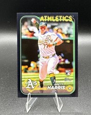 2024 Topps Update Brett Harris RC Black Rookie #/74 Athletics