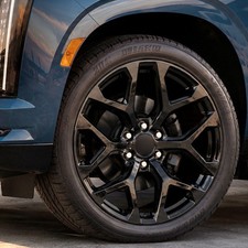 22 Gloss Black 5668 Wheel Rim Fits For Silverado Tahoe Suburban Snowflake Rims
