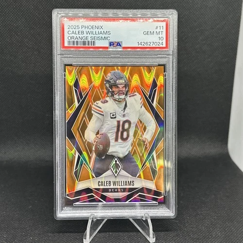 2025 Panini Phoenix CALEB WILLIAMS #11🌟ORANGE SEISMIC 11/20🌟PSA 10 😳POP 1😳