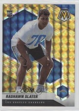 2021 Panini Mosaic Rookies Reactive Yellow Prizm Rashawn Slater #371 1my2