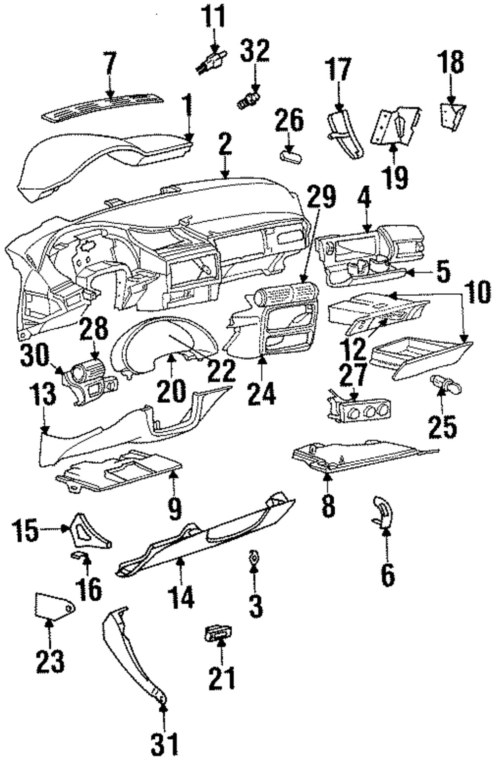 Unidad de control del tablero para GM Grand Am 1992-1995 (N/P 16184252)