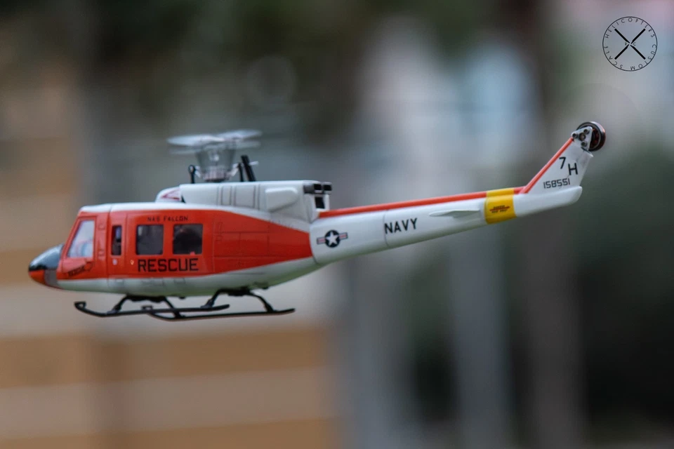OMPHOBBY M1 Bell 212 UH-1N Navy Rescue RC Scale Helicopter Replica RTF - Image 3 of 4