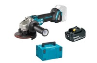 Makita DGA506Z Akku-Winkelschleifer 18V 125Mm + 1X 3Ah Akku Im Koffer Makpac 3
