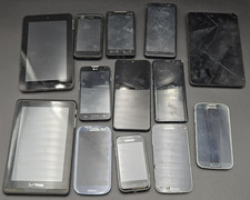 Lot of 13 Smartphones  Tablets - Samsung Galaxy, LG, HTC - for Parts or Scrap