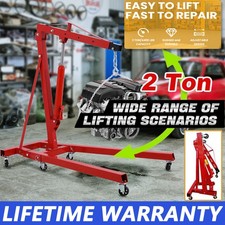 2Ton Mobile Hydraulic Folding Engine Crane Stand Jack Workshop Hoist Lift Lifter