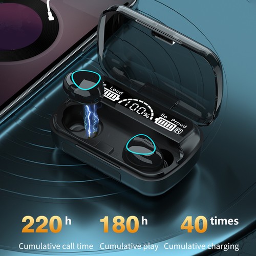 ` Bezprzewodowe słuchawki douszne BT Sterowanie dotykowe Noise Cancelling Stereo Sport Słuchawki douszne - Zdjęcie 3 z 19