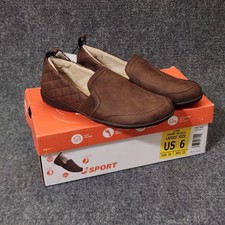 JSport Lisa Women's Size 6 Brown Casual Slip On Shoes Lined Comfort