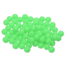 Fishing Beads Glow Hard Plastic Fish Rigs 7 mm for Catfish (500 Pack, Green)