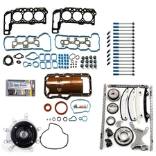 Fits 05-09 Jeep Grand Cherokee 3.7L Full Gasket Set Timing Chain Kit Water Pump