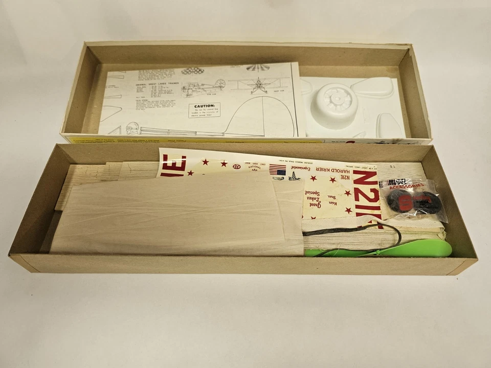 Hal Krier's Great Lakes Special Balsa Wood Rubber Band Powered Airplane Kit - Image 2 of 4