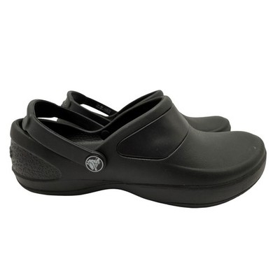 Crocs Mercy Work Clogs Womens 7 Black Excellent Slip Resistant Professional
