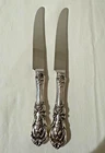 Sterling Silver Reed & Barton Francis I 1 1st Dinner Knives Lot 2 No Mono 9 1/8"
