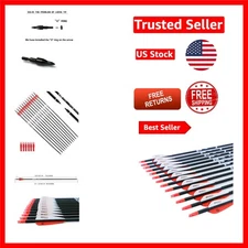 12  30-Inch Carbon Arrows for Target Practice - Removable Tips Included