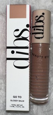 Dibs Beauty Go To Glossy Balm Peachy Nude Shimmer Kiss Me Quick FRESH NEW IN BOX