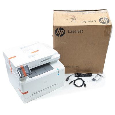 HP M283CDW Duplex LaserJet Color All-In-One Printer (7KW73AR) White | RFB OB