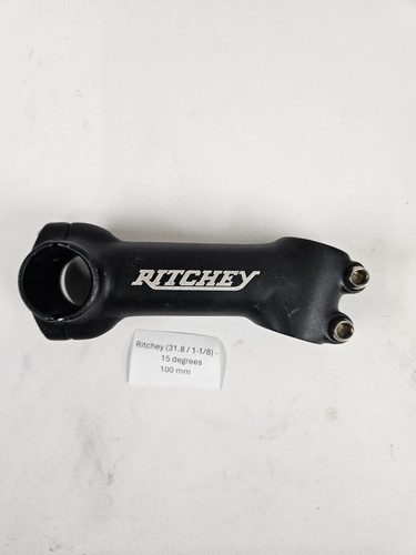Ritchey 1-1/8 100mm 31.8mm Threadless Stem 15 degree Black