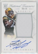 2015 National Treasures RPS Rookie Silver 8/25 Ty Montgomery #124 Patch Auto 3c4